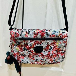 NWOT KIPLING POLKA DOT FLORAL CROSSBODY BAG